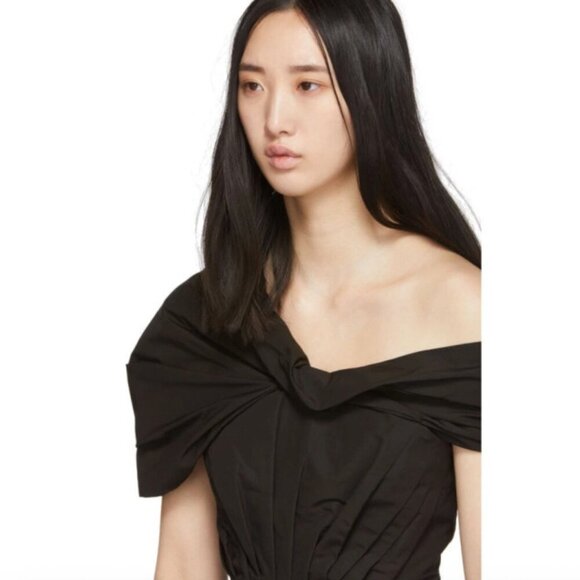 NWT 3.1 Phillip Lim Black Side Shoulder Mini Dress - Picture 1 of 7